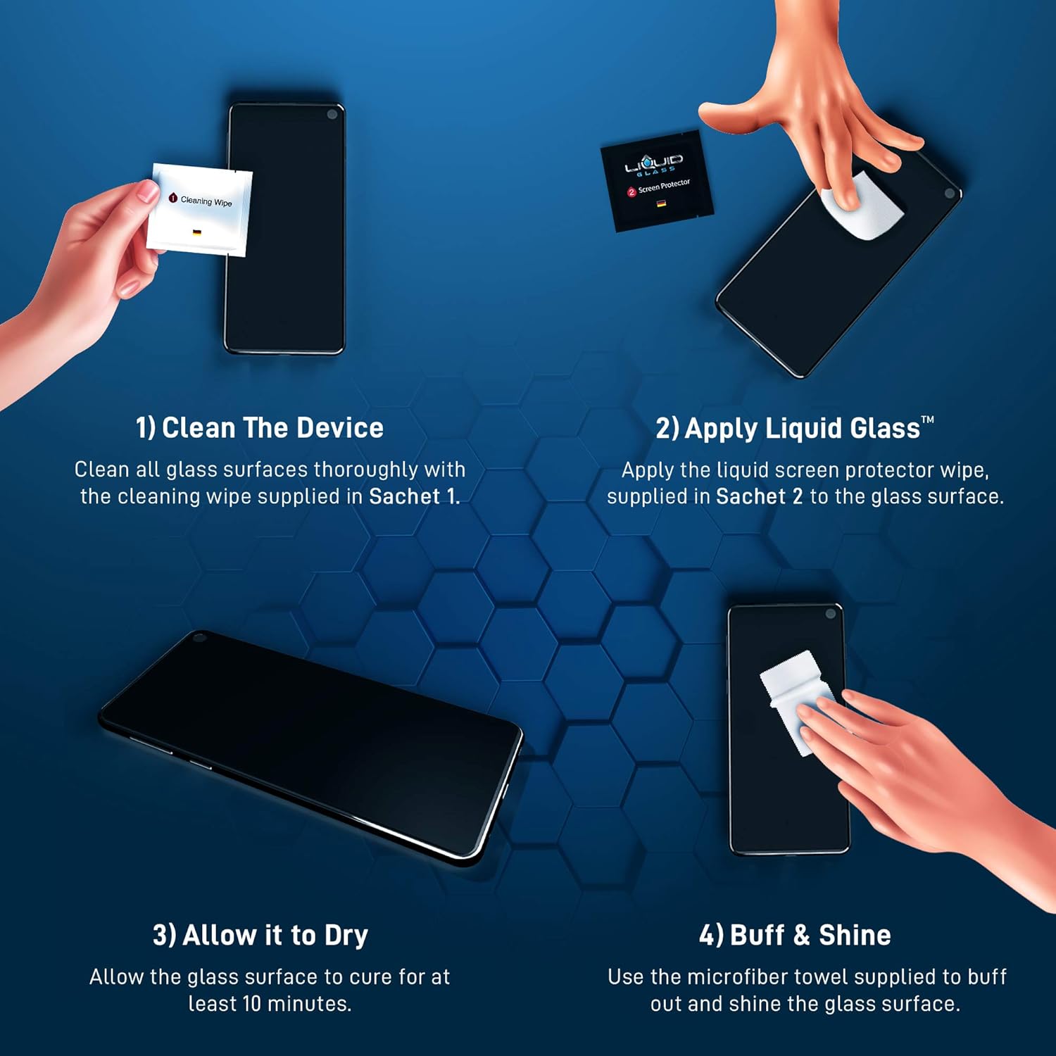 Screen Protector Wipe On Scratch and Shatter Resistant | Nano Protection for All Phones Tablets Smart Watches, Universal (New and Advanced) - Image 4