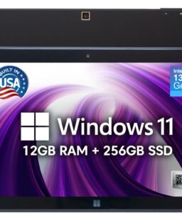Fusion5 Built in USA 10.1” Windows 11 Tablet PC (March 2026 Release) - 12GB RAM, 256GB SSD, 13th Gen CPU, Full HD Windows Tablet Computer, USB C, HDMI - 2 Year Full Warranty with Accidental Damage
