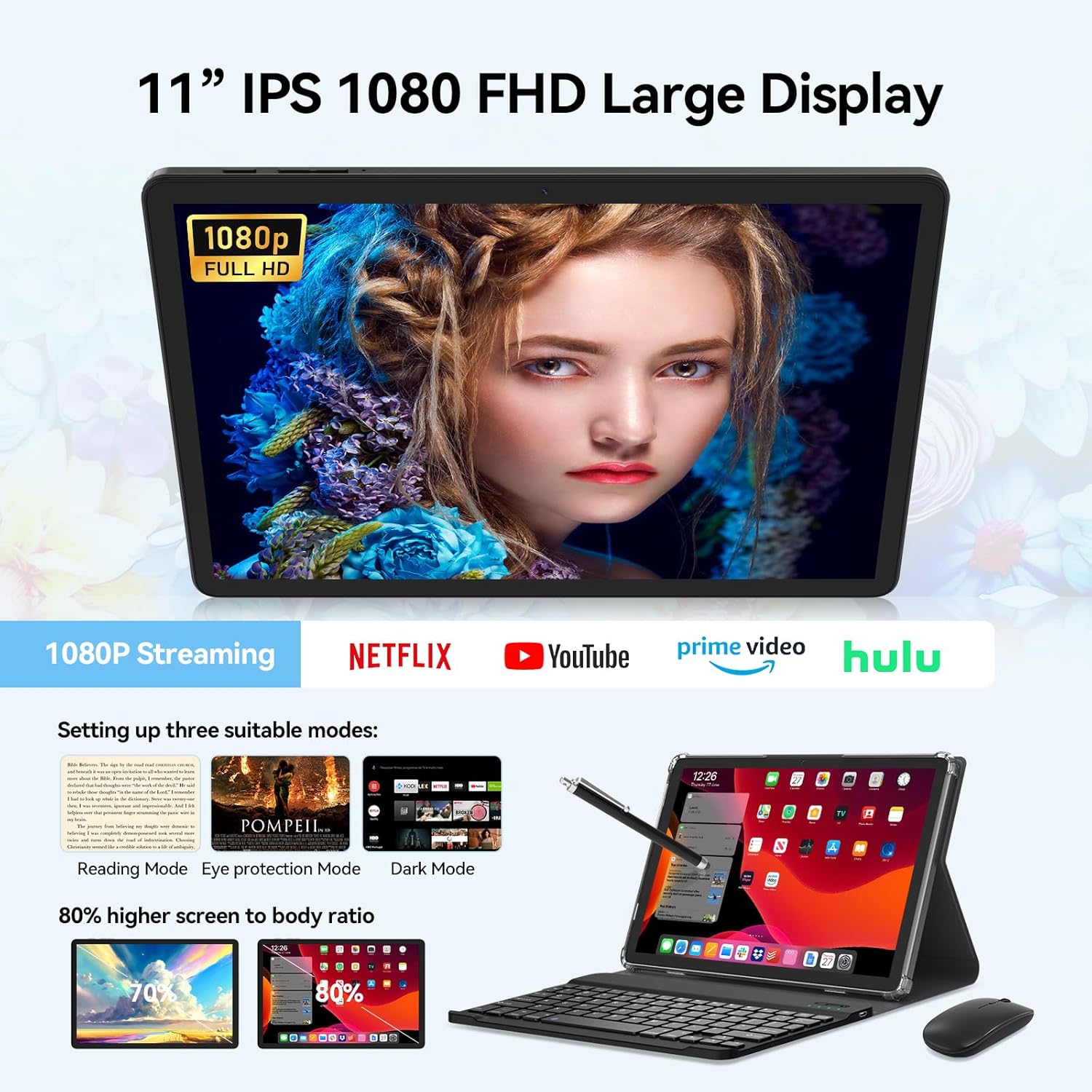 Tablet 11 inch Android 16 Tablet 2026 Latest Update Octa-Core 128GB+20GB | 4G LTE Tablets, 5G WiFi+Cellular, T-Mobile SIM Card Support, 13+8MP Dual Camera Support, 1TB Expansion HD Touchscreen Tableta - Image 5