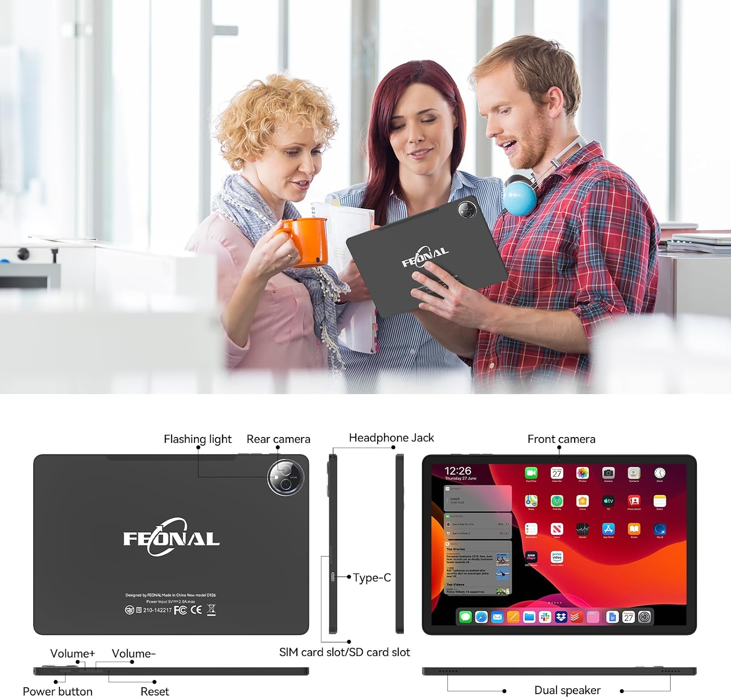 Tablet 11 inch Android 16 Tablet 2026 Latest Update Octa-Core 128GB+20GB | 4G LTE Tablets, 5G WiFi+Cellular, T-Mobile SIM Card Support, 13+8MP Dual Camera Support, 1TB Expansion HD Touchscreen Tableta - Image 8